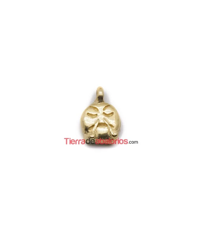 Colgante Emoticono Arrogante 16x12mm Dorado