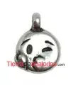 Colgante Emoticono Beso de Amor 16x13mm Plateado