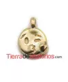Colgante Emoticono Beso de Amor 16x13mm Dorado