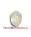 Cabujón Resina Facetas 14x10mm, Blanco