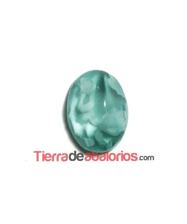 Cabujón Resina Facetas 14x10mm, Turquesa Cabujón Resina Facetas 14x10mm, Turquesa