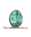 Cabujón Resina Facetas 14x10mm, Turquesa
