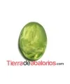 Cabujón Resina Facetas 14x10mm, Verde Pistacho