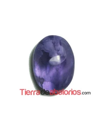 Cabujon Resina Facetas 14x10mm, Morado