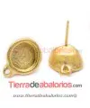 Pendiente 12mm para Cabujón 8mm, Dorado Matizado