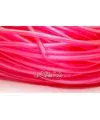 Caucho Hueco 3mm Agujero 1,7mm Fucsia