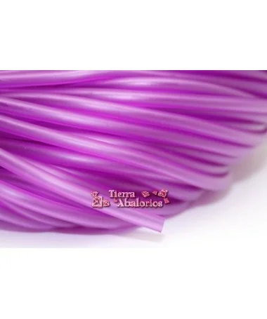 Caucho Hueco 3mm Agujero 1,7mm Purpura