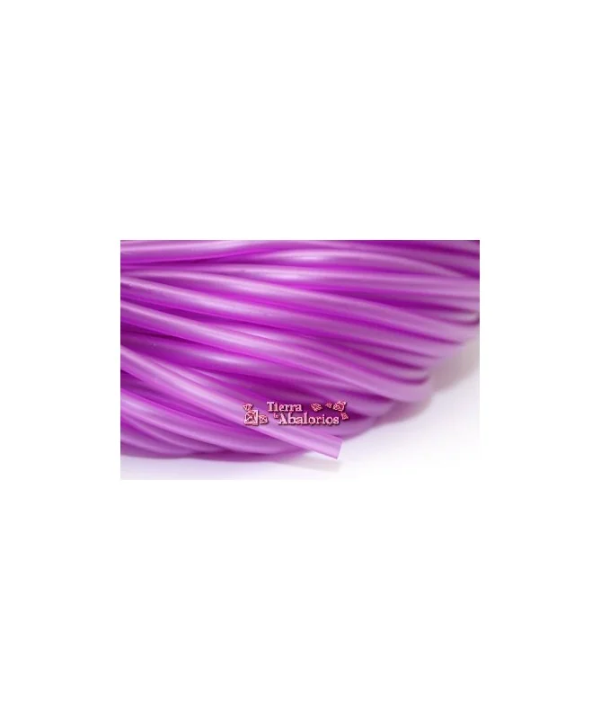 Caucho Hueco 3mm Agujero 1,7mm Purpura