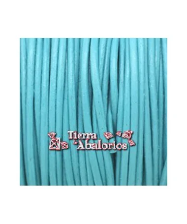 Cordón de Cuero Indú 1,5mm Turquesa