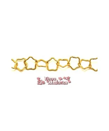 Cadena Eslabón Estrellas 12mm Dorada Cadena Eslabón Estrellas 12mm Dorada