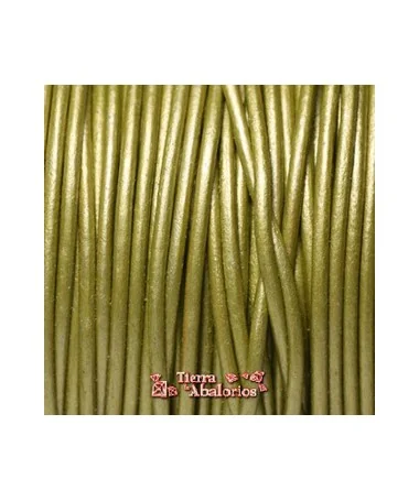 Cordón de Cuero Indú 1,5mm Bronce Metalizado Cordón de Cuero Indú 1,5mm Bronce Metalizado