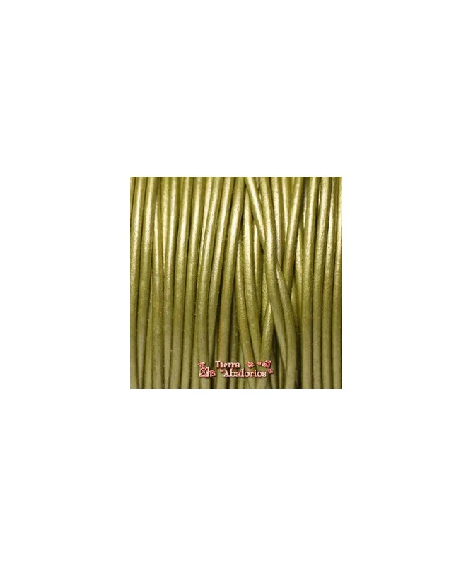 Cordón de Cuero Indú 1,5mm Bronce Metalizado