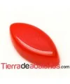 Cabujón Resina Rombo 14x7mm Rojo
