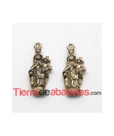 Colgante Virgen del Carmen 19x9mm Dorada Colgante Virgen del Carmen 19x9mm Dorada