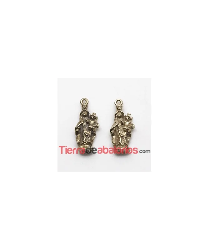 Colgante Virgen del Carmen 19x9mm Dorada