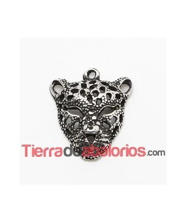 Colgante Pantera con Anilla 23x19mm, Plateado Colgante Pantera con Anilla 23x19mm, Plateado