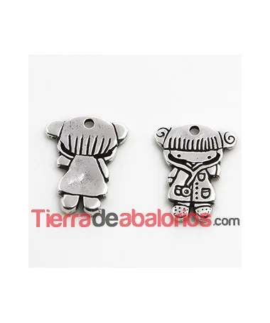 Charm Lolita 21x17mm Enfermera, Plateada