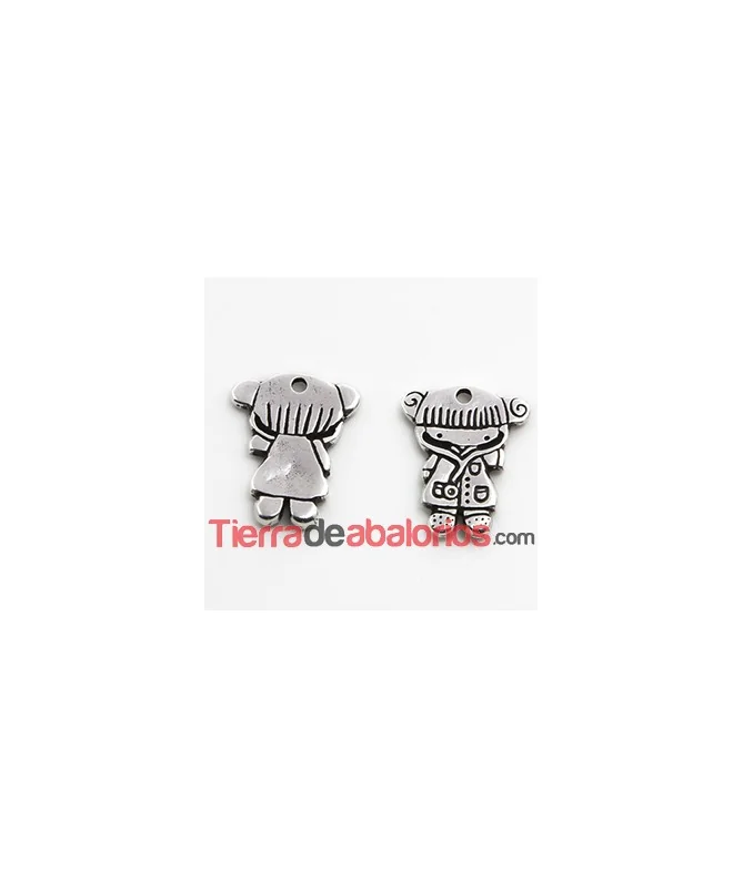 Charm Lolita 21x17mm Enfermera, Plateada