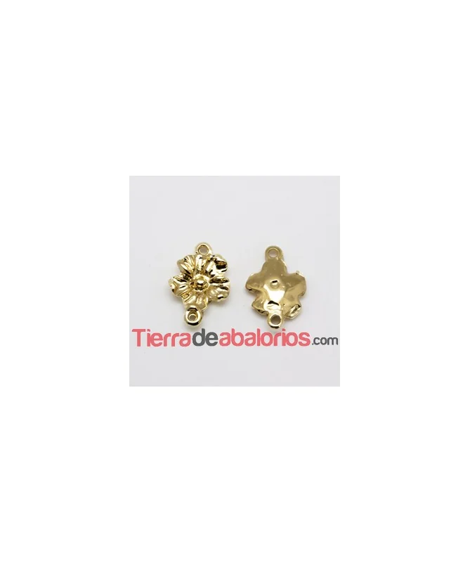 Conector Flor 28x18mm, Dorado