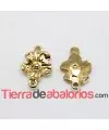 Conector Flor 28x18mm, Dorado