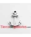 Colgante Ancla 21x14mm, Plateado