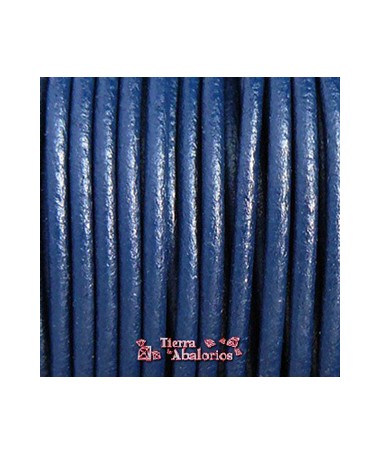 Cordón de Cuero 4,5mm - Azul Marino