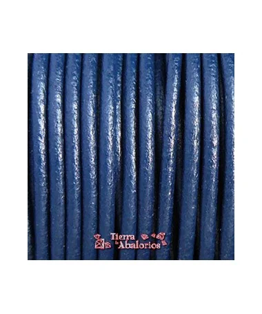 Cordón de Cuero 4,5mm - Azul Marino