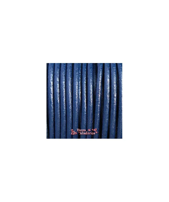 Cordón de Cuero 4,5mm - Azul Marino