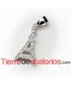 Colgante Torre Eiffel 22x11mm con Circonitas, Plata de Ley