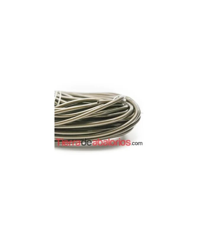 Caucho Hueco 3mm Agujero 1,7mm Bronce