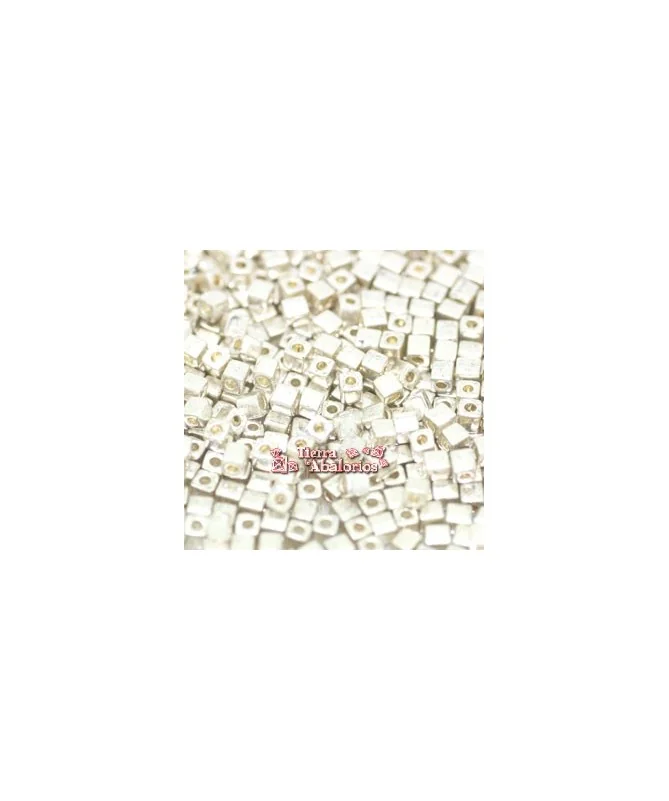 Cubo Miyuki 4x4mm SB1051 Metallic Silver Cubo Miyuki 4x4mm SB1051 Metallic Silver