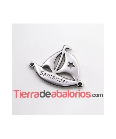 Conector Velero Santander 35x26mm, Plateado Conector Velero Santander 35x26mm, Plateado