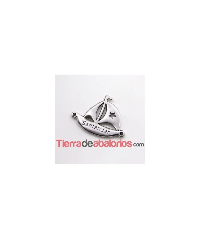 Conector Velero Santander 35x26mm, Plateado