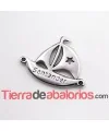 Conector Velero Santander 35x26mm, Plateado