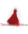 Borla de Algodón con Anilla 25/30mm, Rojo