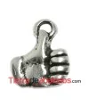 Colgante Emoticono Me Gusta 13x16mm, Plateado