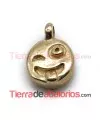 Colgante Emoticono Lengua y Guino 16x11mm Dorado