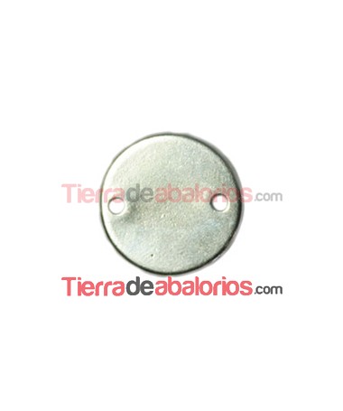 Chapa Conector Moneda para Grabar 18mm, Plateada