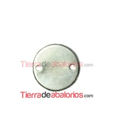Chapa Conector Moneda para Grabar 18mm, Plateada Chapa Conector Moneda para Grabar 18mm, Plateada