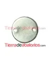 Chapa Conector Moneda para Grabar 18mm, Plateada