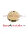 Chapa Circular para Grabar 14mm, Dorado Matizado