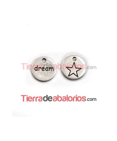 Medalla 14mm Dream, Plateada Medalla 14mm Dream, Plateada