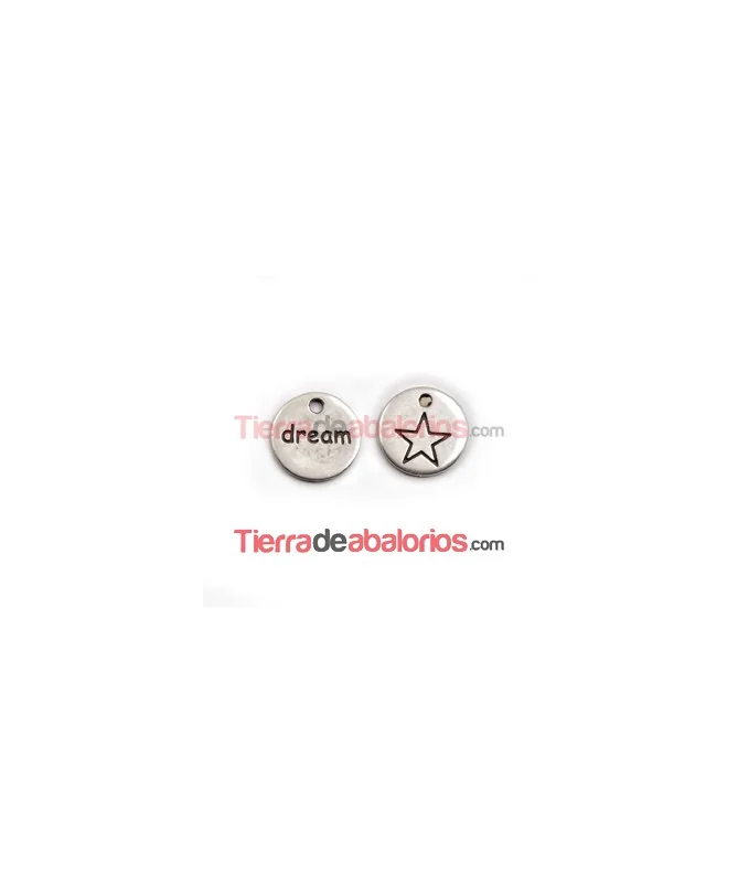 Medalla 14mm Dream, Plateada