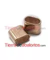 Entrepieza Pasador 24x20mm Agujero 20x10mm Oro Rosa
