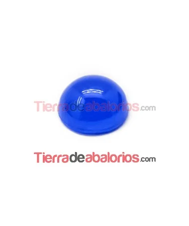 Cabujón de Cristal 11mm, Azul Calcedonia