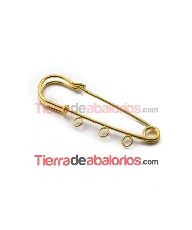 Imperdible 60mm con 3 Anillas, Dorado Imperdible 60mm con 3 Anillas, Dorado