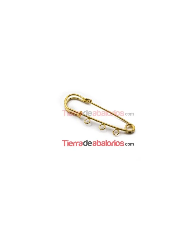 Imperdible 60mm con 3 Anillas, Dorado
