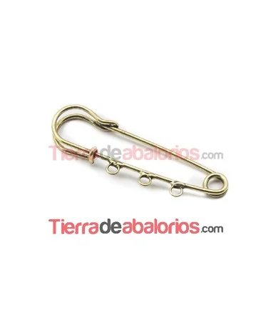 Imperdible 60mm con 3 Anillas, Oro Viejo Imperdible 60mm con 3 Anillas, Oro Viejo