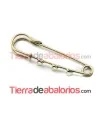Imperdible 60mm con 3 Anillas, Oro Viejo