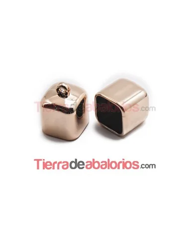 Terminal Laminado 25x20mm Agujero 17x17mm Oro Rosa